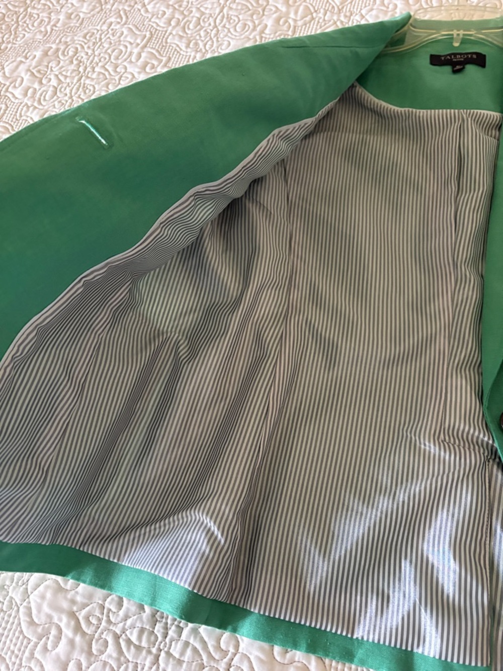 Talbots linen Single-Button Blazer - Picture 10 of 13